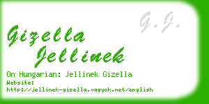 gizella jellinek business card